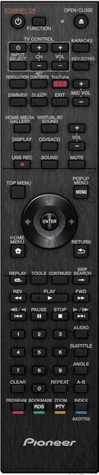 Télécommande Pioneer Modèle VXX3375 – Occasion En état De Marche – Avec Traces D'usure
